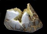 Calcite Crystal Filled Septarian Geode - Utah #37236-2